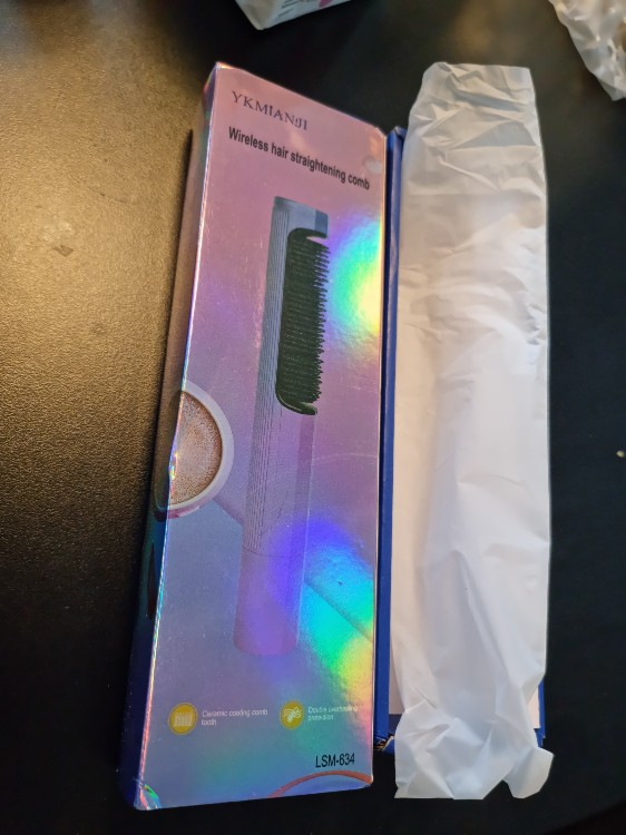 Wireless Electric Hair Straightening Brush photo review